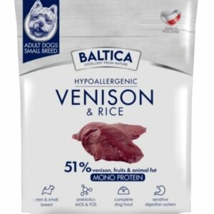 BALTICA Adult Venison&Rice chevreuil mono-protéiné, petites races, XS/S 1kg