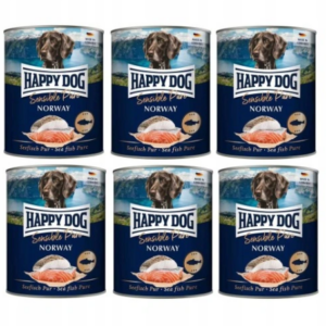 6x Happy Dog LACHS (Saumon) NORVÈGE 800 g