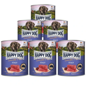 6x Happy Dog Buffel (100% viande de buffle) 800g