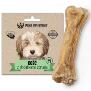 PAKA PET bone avec friandise pour chien autruche M